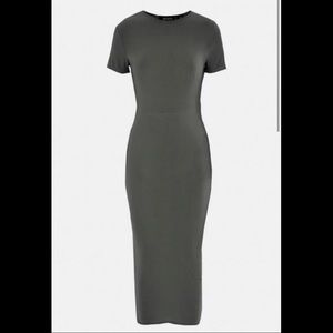 Khaki Soft Touch Loungewear Midi Dress